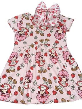 Girls Strawberry Shortcake Pink Twirl Dress Size 3T